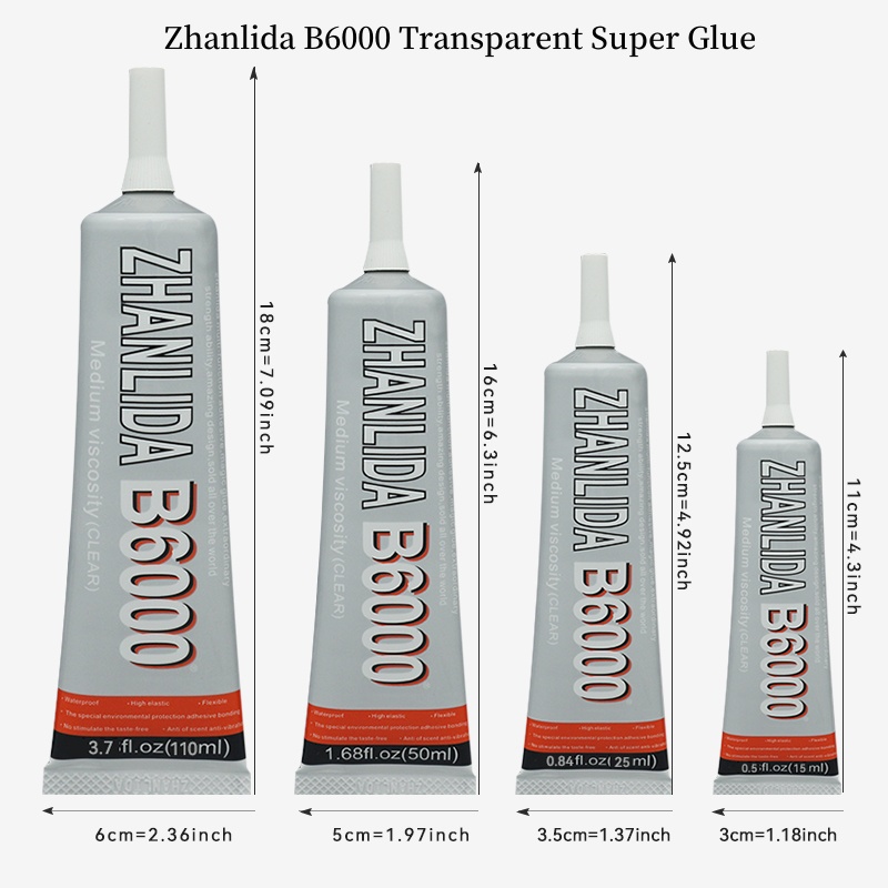 3D Printing Glue Stick - Zhanlida B6000 Clear Glue 15/50/110ml Adhesive