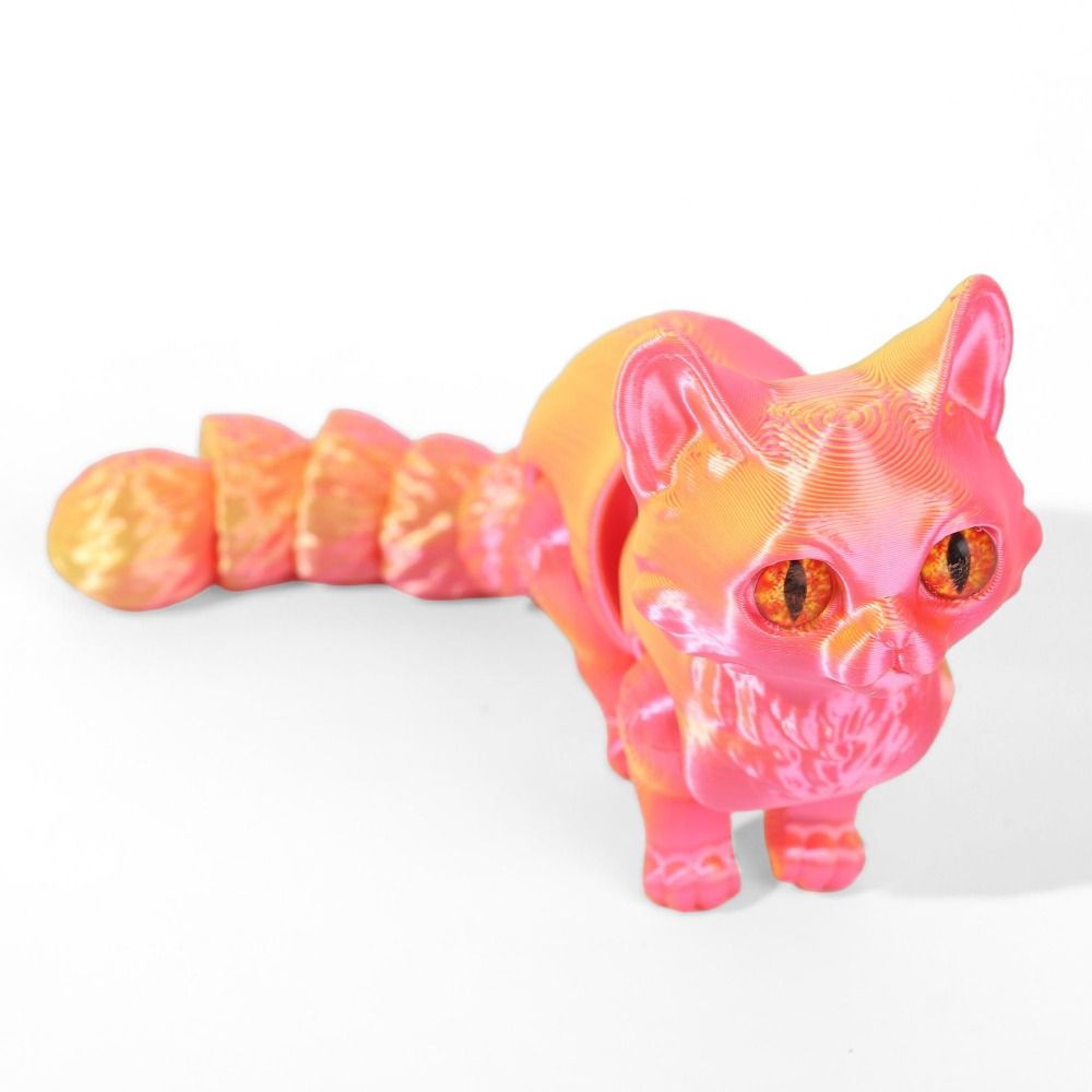 3D Printing Figure - Big Eyes 3D Printed Cat Model