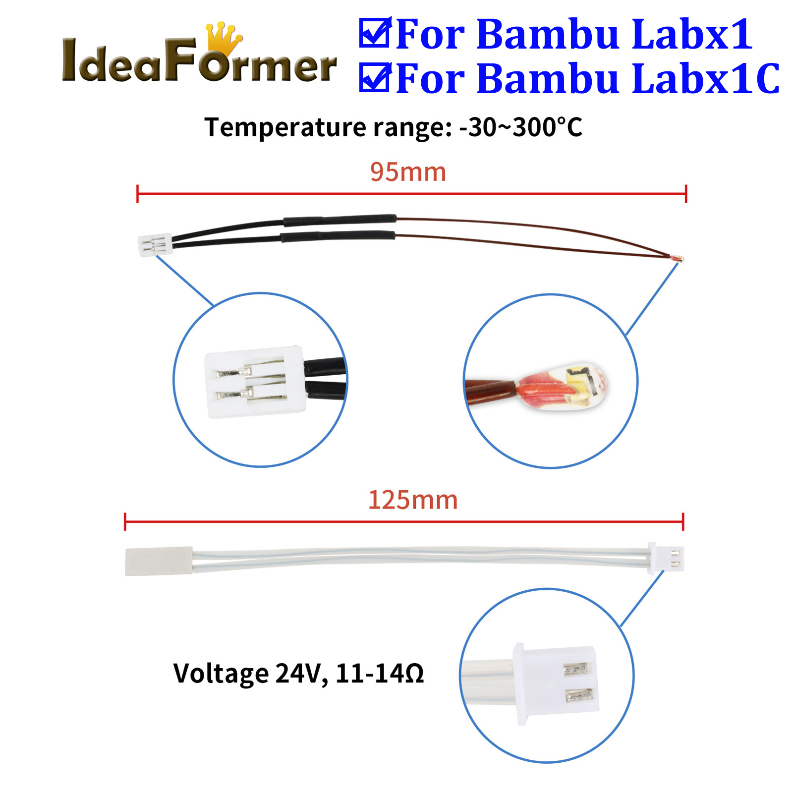3D Printing X1 Carbon - 24V 48W Ceramic Cartridge Heater with