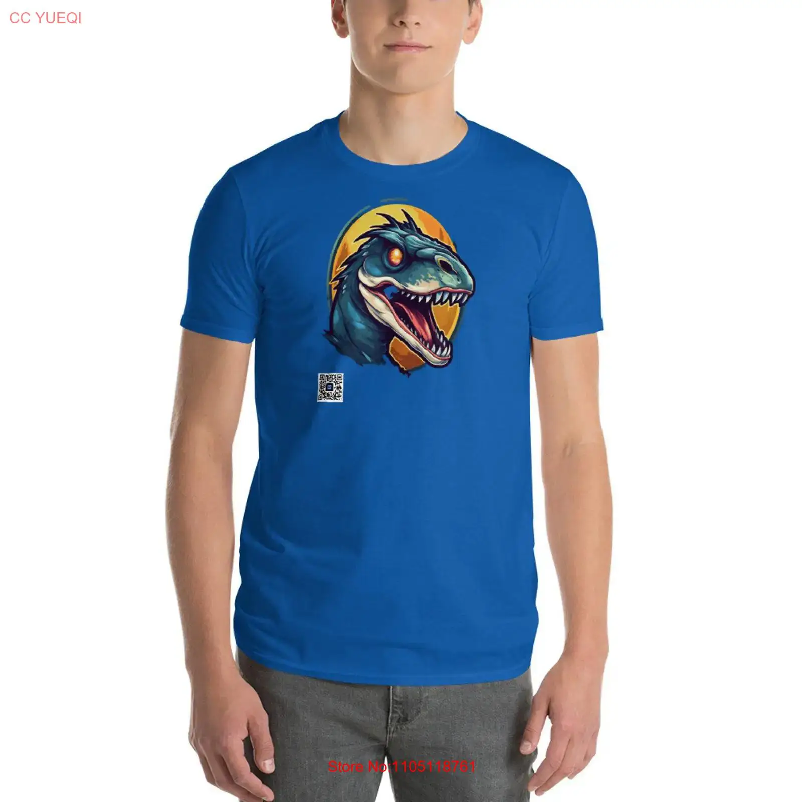 3D Printing Qr Codes - Dinosaur T Shirt smartphone camera scannable
