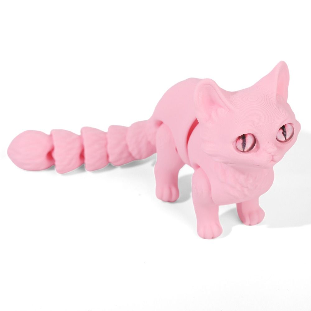 3D Printing Figure - Big Eyes 3D Printed Cat Model