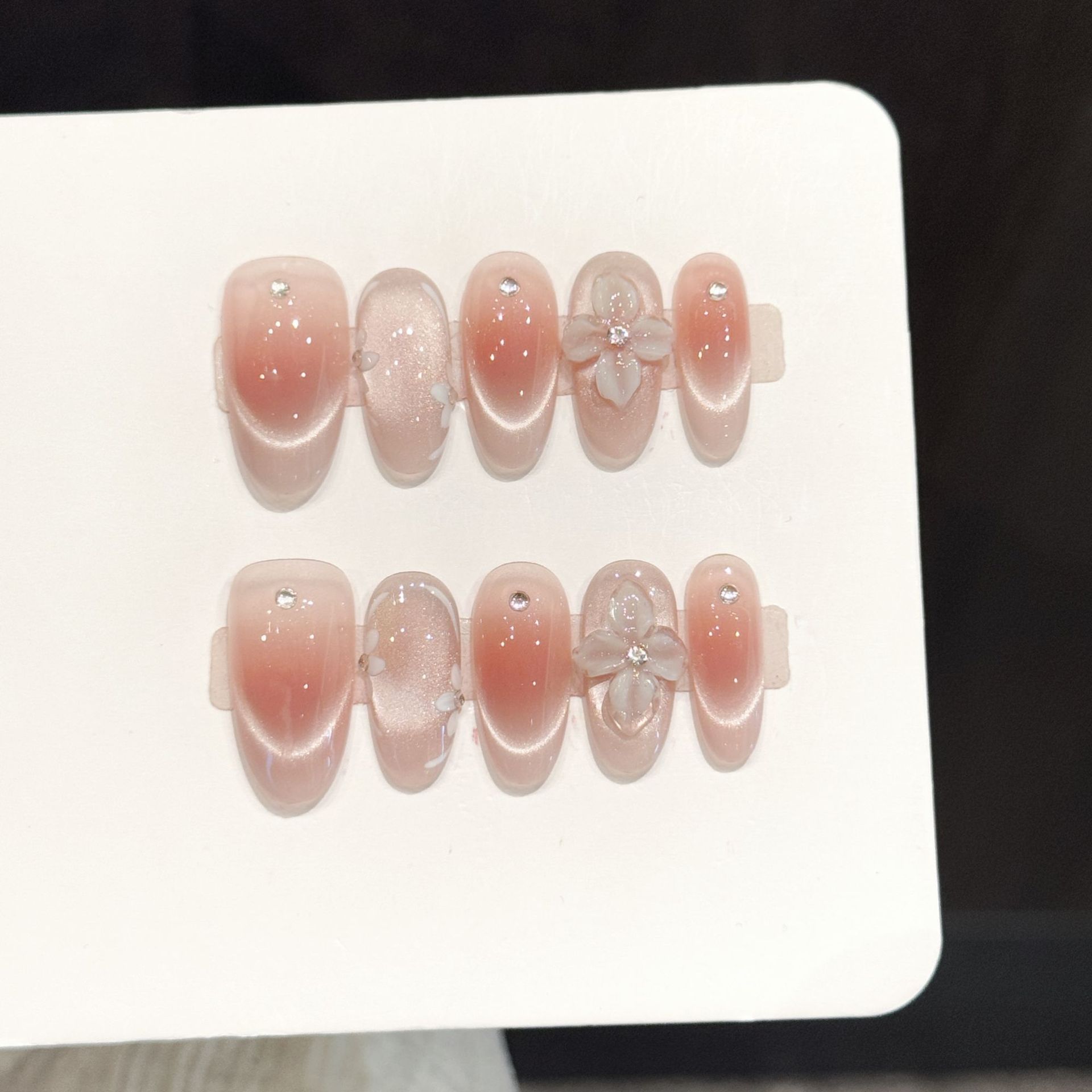 3D Printing Nails - 10pcs Handmade Press On Nails Ice