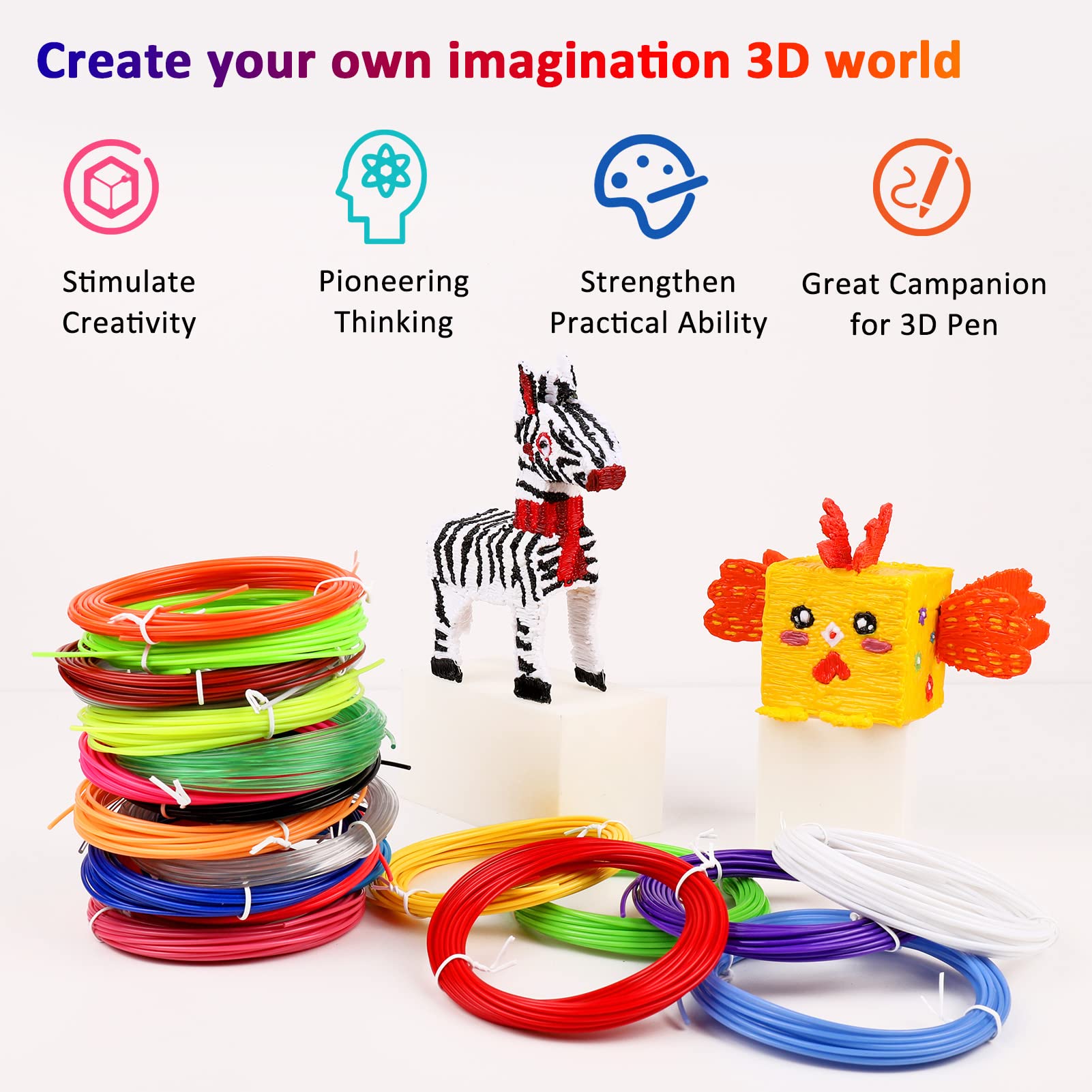 40/32/30 Colors PLA Filament f - 3D Printing Pen For Kids ulasan dan harga