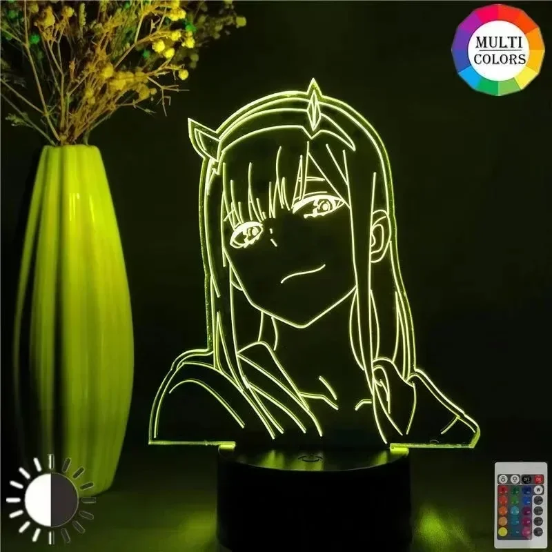Zero Two Anime Night Light Act - 3D Printing Figure ulasan dan harga