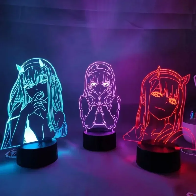 Zero Two Anime Night Light Act - 3D Printing Figure ulasan dan harga