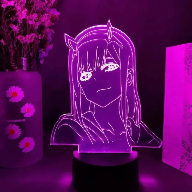 Zero Two Anime Night Light Act - 3D Printing Figure ulasan dan harga