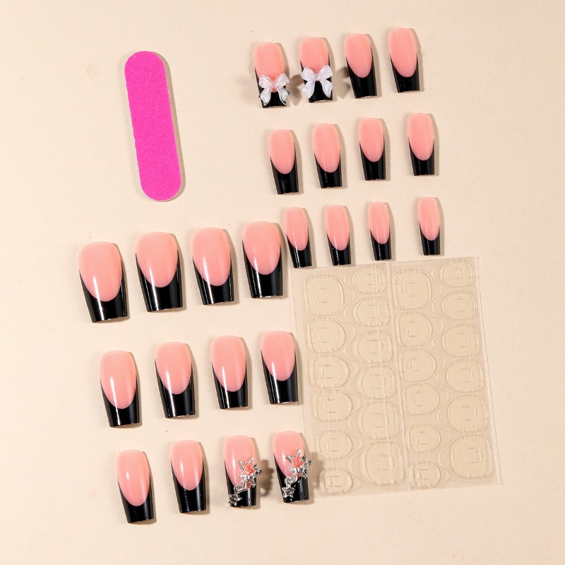 24pcs Summer Long Presss on Na - 3D Printing Nails ulasan dan harga