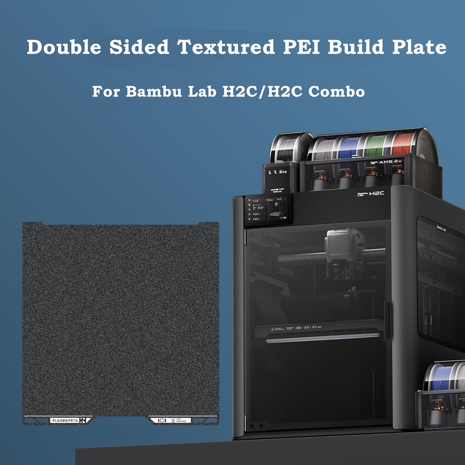 H2C Build Plate Black PEI with - 3D Printing Qr Codes ulasan dan harga