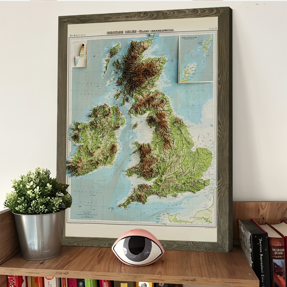 3D Relief Map of 1922 British  - 3D Printing Figure ulasan dan harga