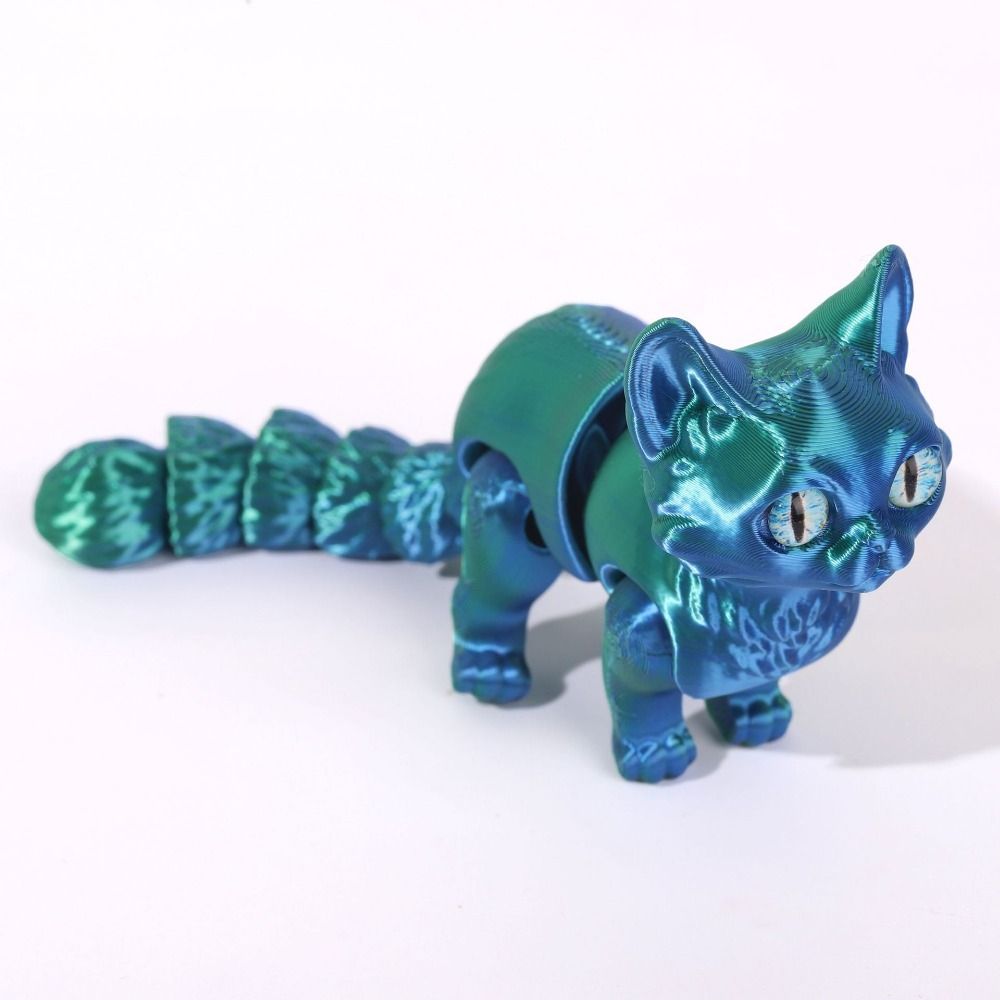 Big Eyes 3D Printed Cat Model  - 3D Printing Figure ulasan dan harga