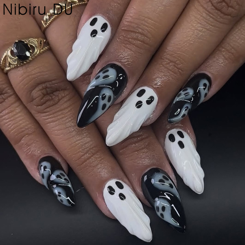 30pcs 2025 Halloween Almond Sh - 3D Printing Nails ulasan dan harga