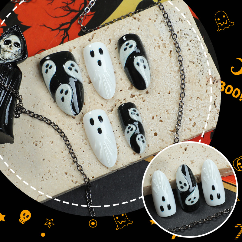 30pcs 2025 Halloween Almond Sh - 3D Printing Nails ulasan dan harga