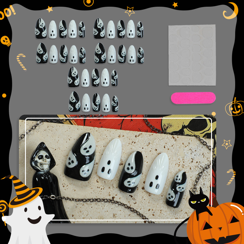 30pcs 2025 Halloween Almond Sh - 3D Printing Nails ulasan dan harga