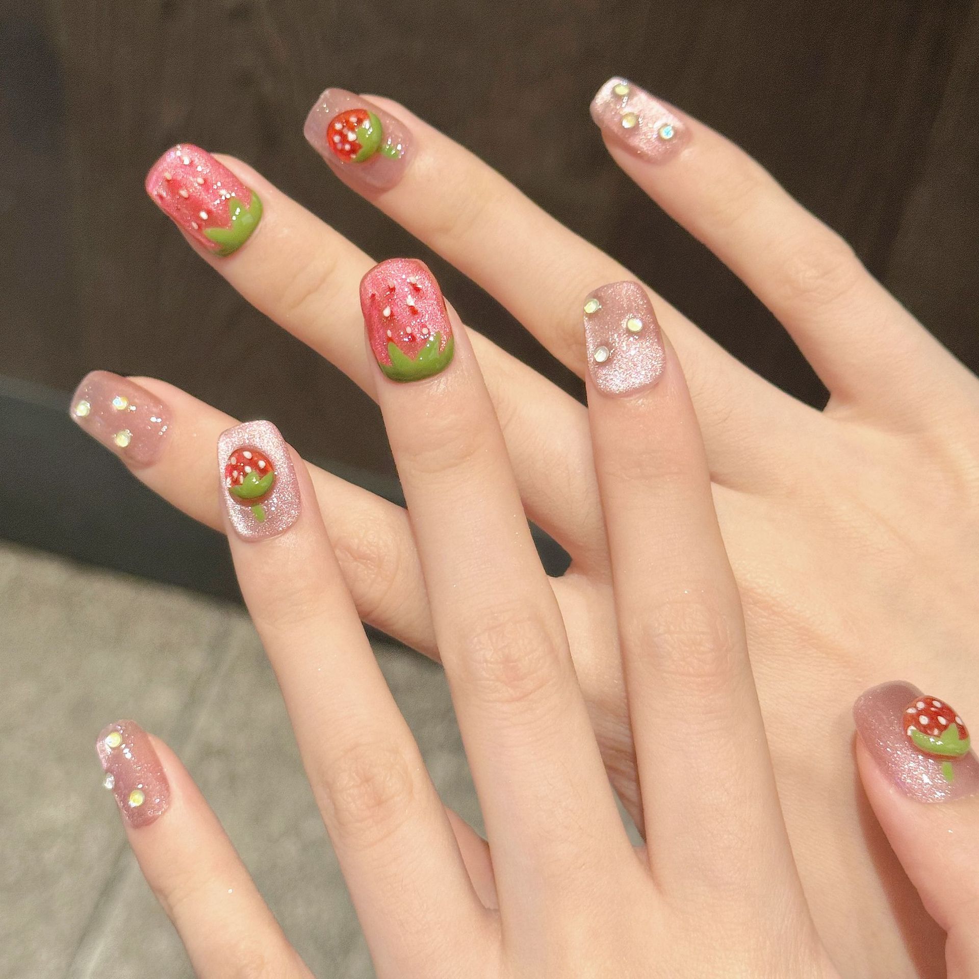 10pcs Handmade Press on Nails  - 3D Printing Nails ulasan dan harga