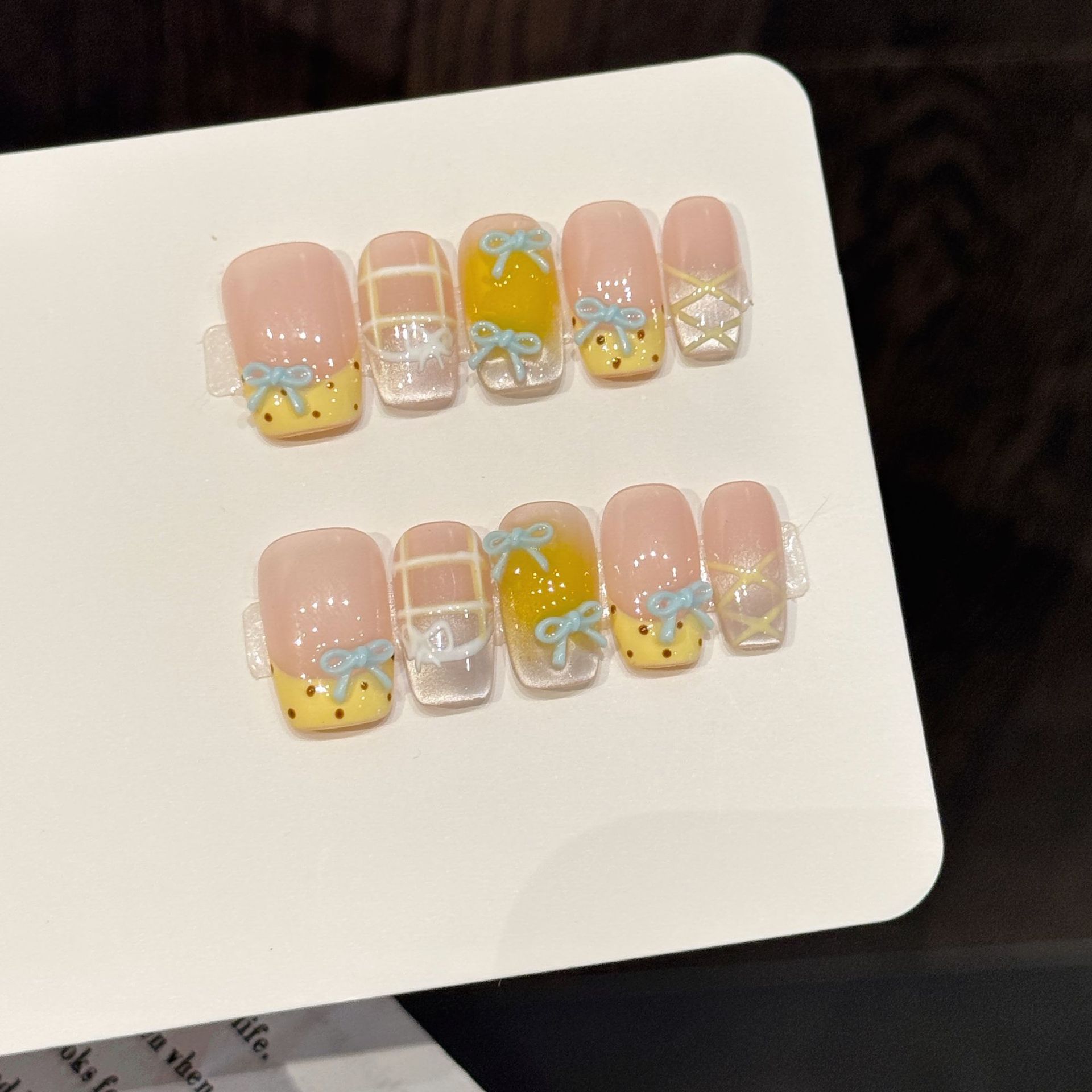10pcs Handmade Kawaii Cute Gra - 3D Printing Nails ulasan dan harga