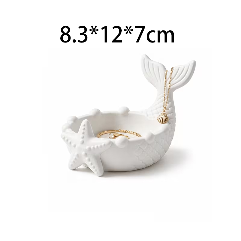 3D Printed White Mermaid Tail  - 3D Printing Ring Holder ulasan dan harga
