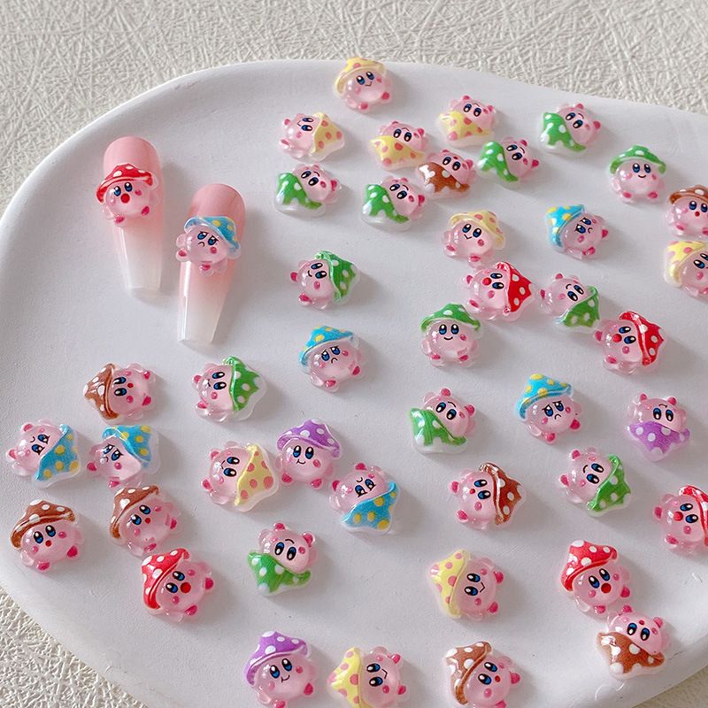 2/10/20pcs Kirby Nail Charms 3 - 3D Printing Nails ulasan dan harga