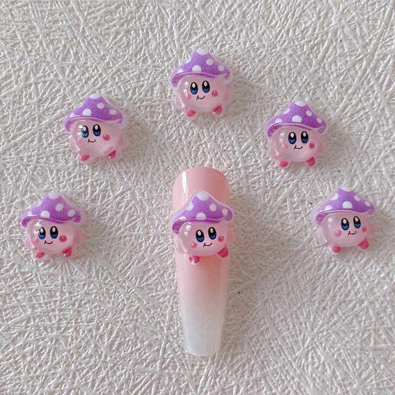 2/10/20pcs Kirby Nail Charms 3 - 3D Printing Nails ulasan dan harga