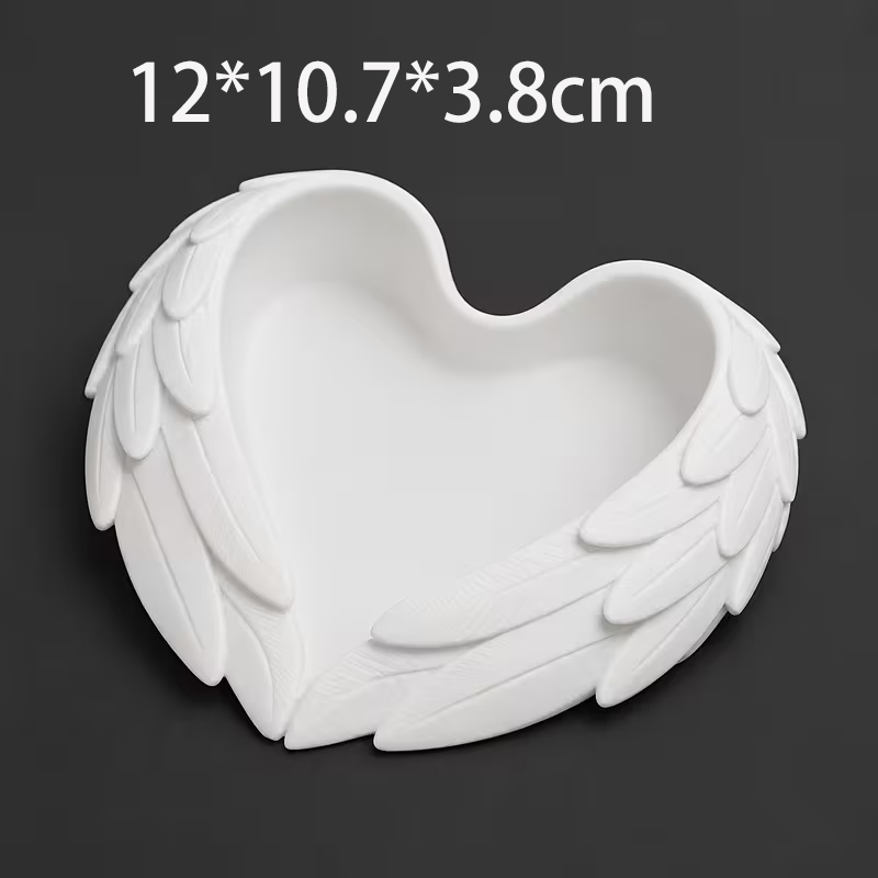 Angel Wing Heart Shaped Jewelr - 3D Printing Ring Holder ulasan dan harga