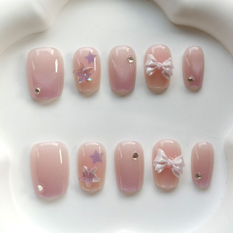 10Pcs Teenage Girl Fashion Cut - 3D Printing Nails ulasan dan harga