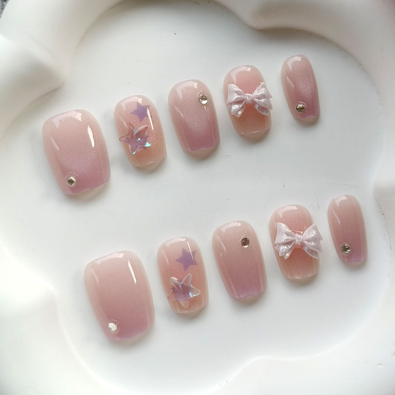10Pcs Teenage Girl Fashion Cut - 3D Printing Nails ulasan dan harga