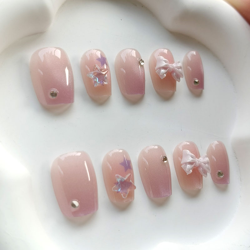 10Pcs Teenage Girl Fashion Cut - 3D Printing Nails ulasan dan harga