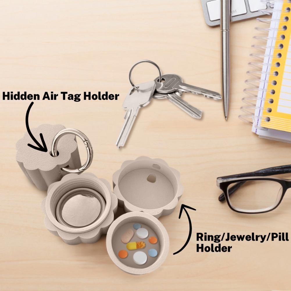 Keychain Pill Box Waterproof C - 3D Printing Ring Holder ulasan dan harga