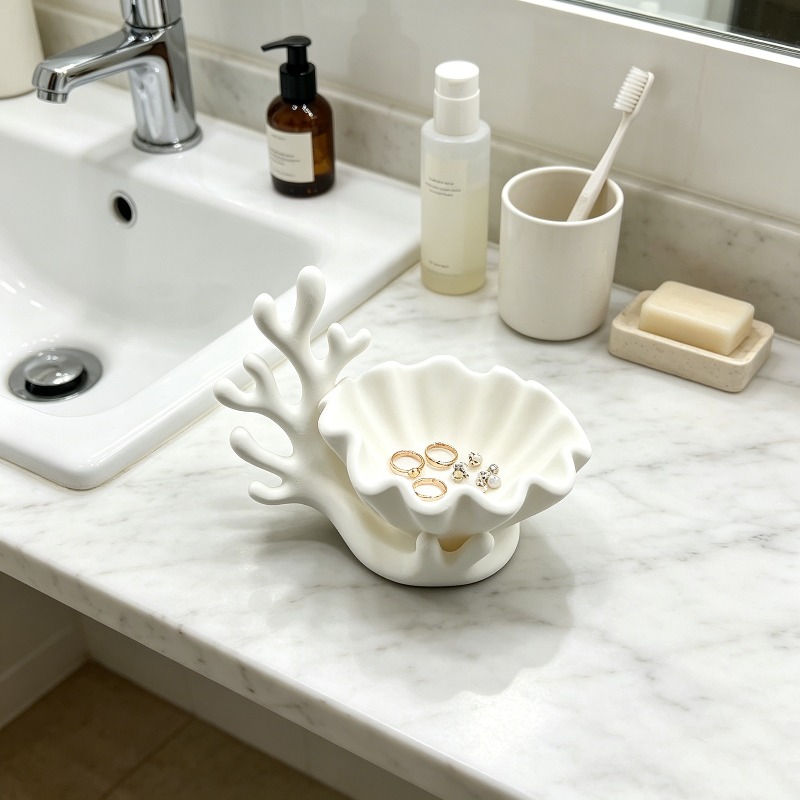 3D Printed Coral Seashell Trin - 3D Printing Ring Holder ulasan dan harga