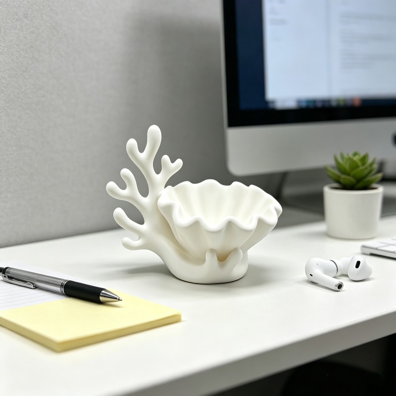 3D Printed Coral Seashell Trin - 3D Printing Ring Holder ulasan dan harga