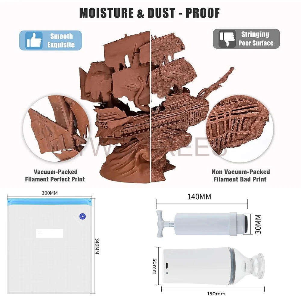 3D Print Vacuum Bag Filament D - Petg Filament ulasan dan harga