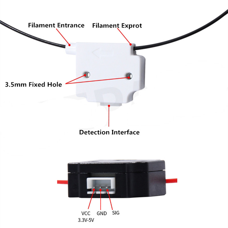 KUFAN 3D Printer Filament Brea - Filament Runout Sensor ulasan dan harga