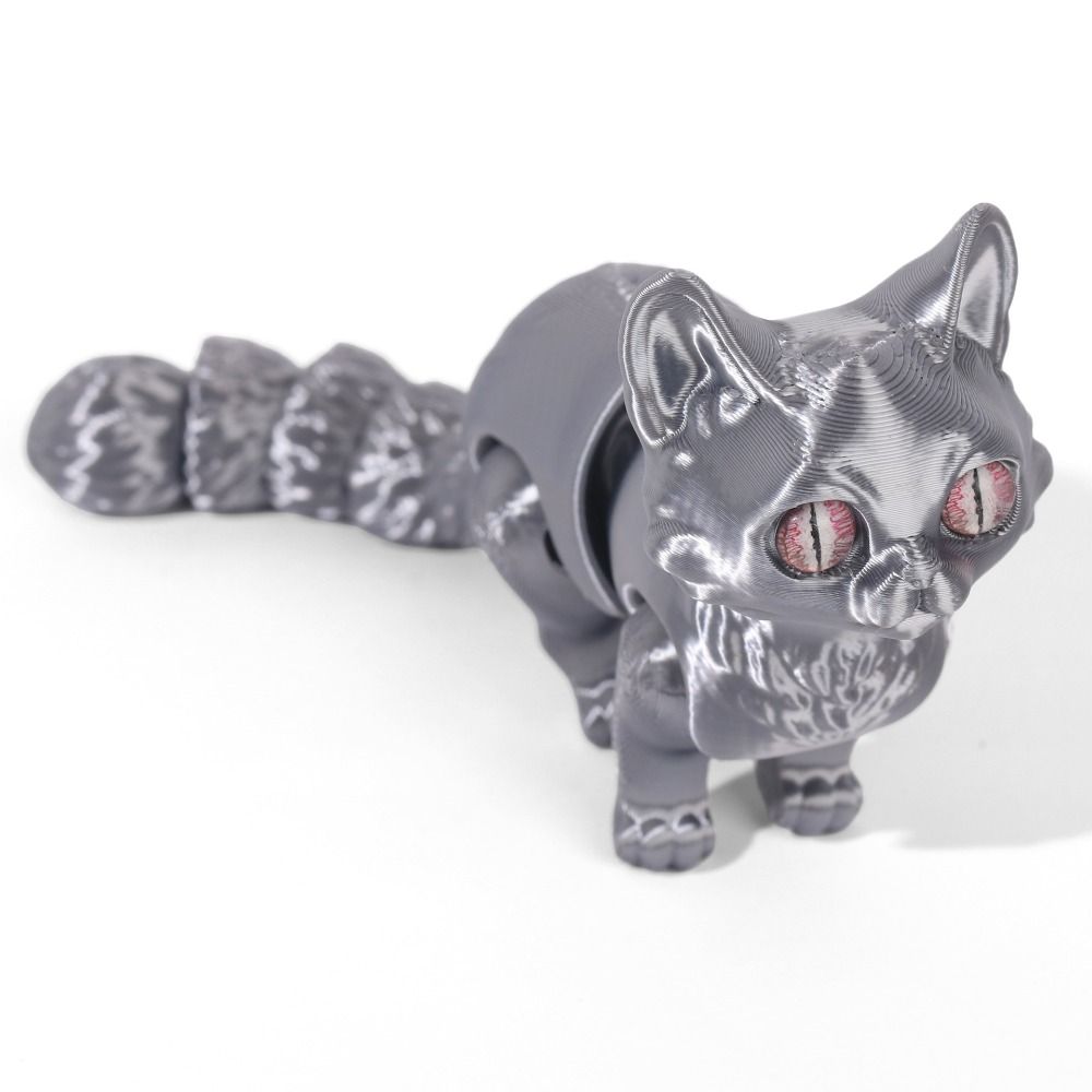 Big Eyes 3D Printed Cat Model  - 3D Printing Figure ulasan dan harga